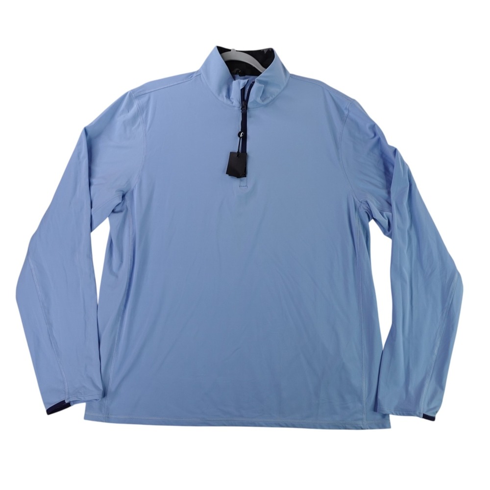 Greyson Quarter Zip Pullover Men XL Light Blue Performance Long Sleeve 10716
